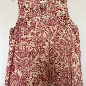 Knox Rose Red Smocked‎ Tank Top